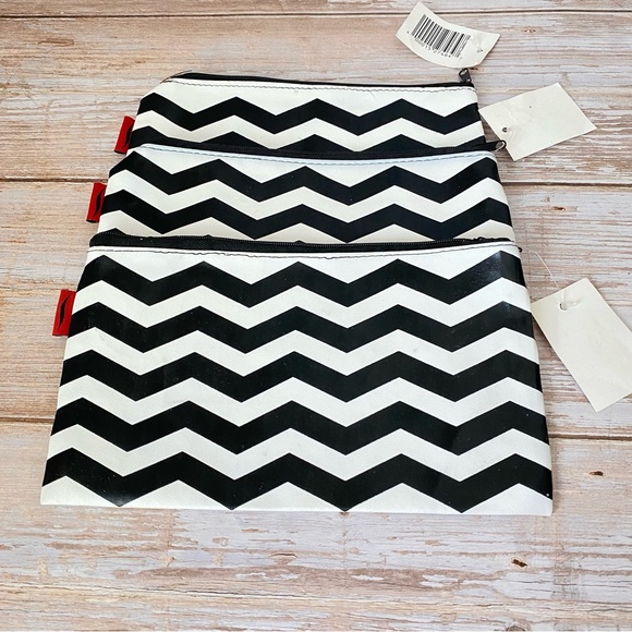 SEPHORA - ZIGZAG MAKEUP BAG 3 PIECES - NWT - Picture 3 of 7